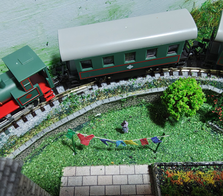 Washing on the clothes line